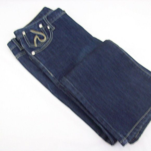 Boo's Jeans Boot Cut Mid Rise Dark Wash Women's Bl - Picture 1 of 4